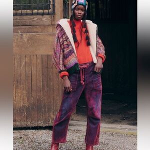 We The Free People Flocked Moxie Jeans Wine Tasting